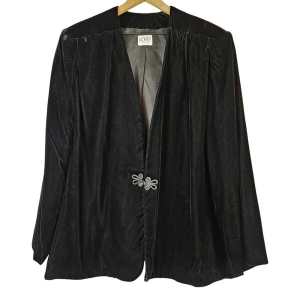 Koret vintage plus size velvet blazer skirt suit‎ set, 90's, size 22w - Picture 1 of 7